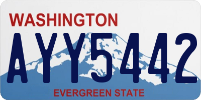 WA license plate AYY5442