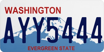 WA license plate AYY5444