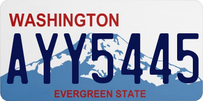 WA license plate AYY5445