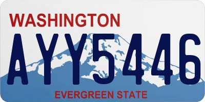 WA license plate AYY5446