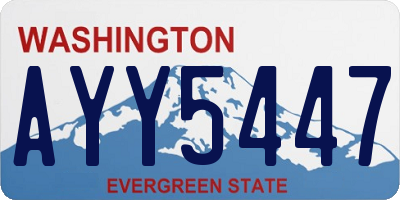 WA license plate AYY5447