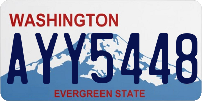 WA license plate AYY5448