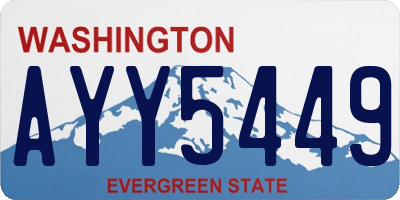 WA license plate AYY5449