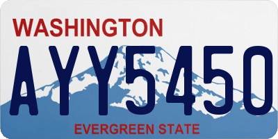 WA license plate AYY5450