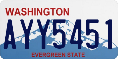 WA license plate AYY5451