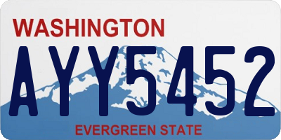 WA license plate AYY5452