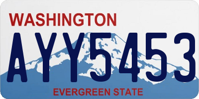 WA license plate AYY5453