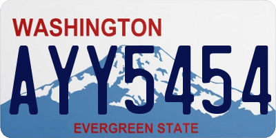 WA license plate AYY5454