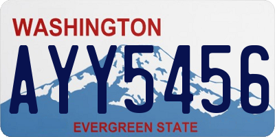 WA license plate AYY5456