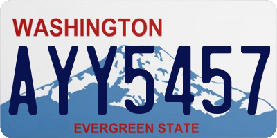 WA license plate AYY5457