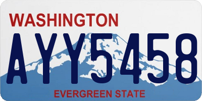 WA license plate AYY5458