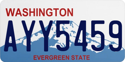 WA license plate AYY5459