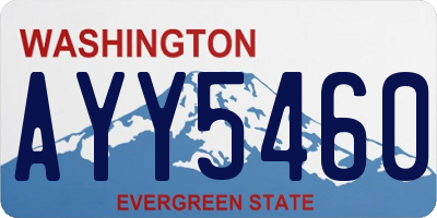 WA license plate AYY5460