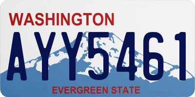 WA license plate AYY5461