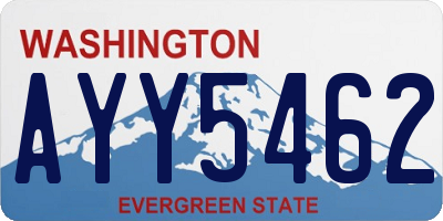 WA license plate AYY5462