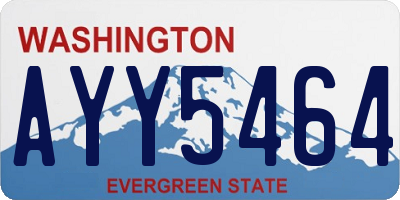 WA license plate AYY5464