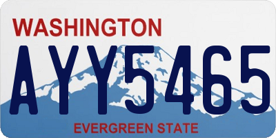 WA license plate AYY5465