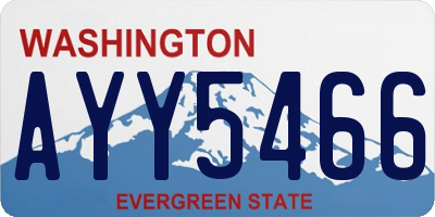 WA license plate AYY5466