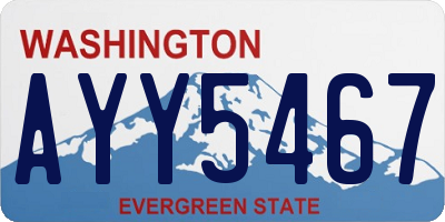 WA license plate AYY5467