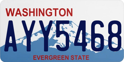 WA license plate AYY5468