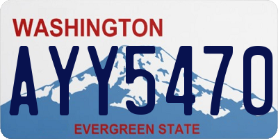 WA license plate AYY5470