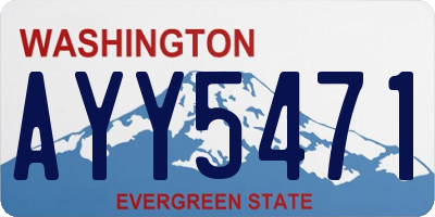 WA license plate AYY5471