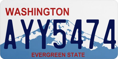 WA license plate AYY5474