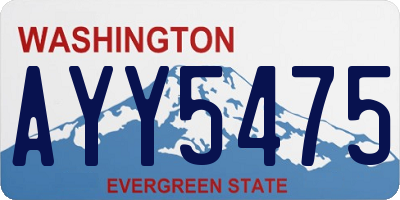 WA license plate AYY5475