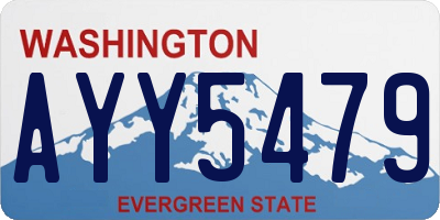 WA license plate AYY5479