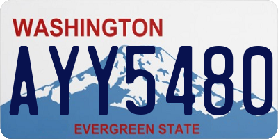 WA license plate AYY5480