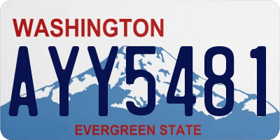 WA license plate AYY5481