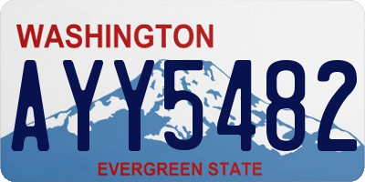 WA license plate AYY5482