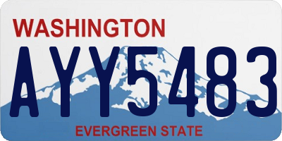 WA license plate AYY5483