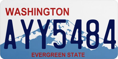 WA license plate AYY5484