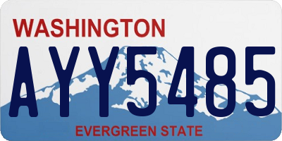 WA license plate AYY5485