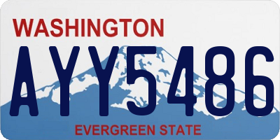 WA license plate AYY5486