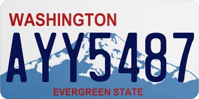 WA license plate AYY5487