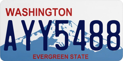 WA license plate AYY5488