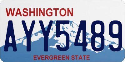 WA license plate AYY5489