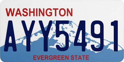 WA license plate AYY5491