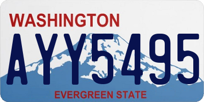 WA license plate AYY5495