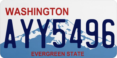 WA license plate AYY5496