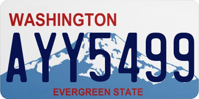 WA license plate AYY5499