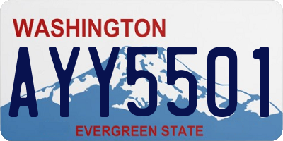 WA license plate AYY5501