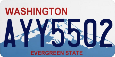 WA license plate AYY5502