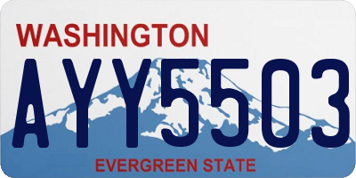 WA license plate AYY5503