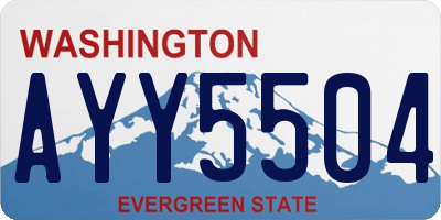 WA license plate AYY5504