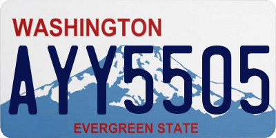 WA license plate AYY5505