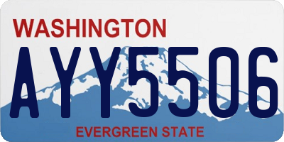 WA license plate AYY5506