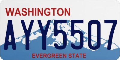 WA license plate AYY5507